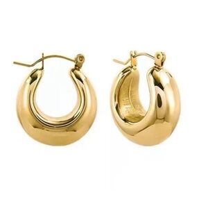Bold Hoops - Nickel-Free Chunky Earrings | 18k Gold Plated Minimalist Jewelry